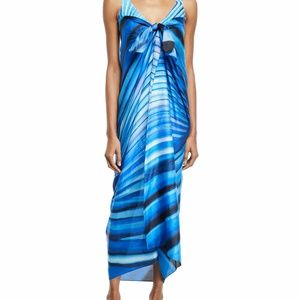 Gottex silk blend cover up pareo NWT